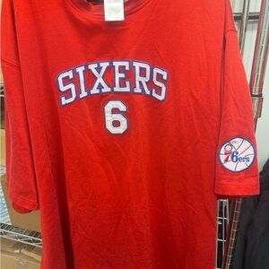 Reebok Dr J Erving Sixers Short Sleeve Tee